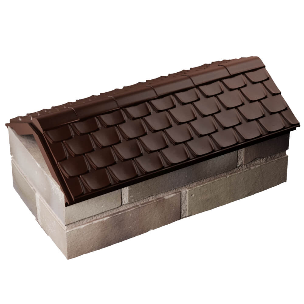 Парапет Zking Эльбрус Коричневый с посадкой на 1 кирпич (255мм) в Тихорецке фото