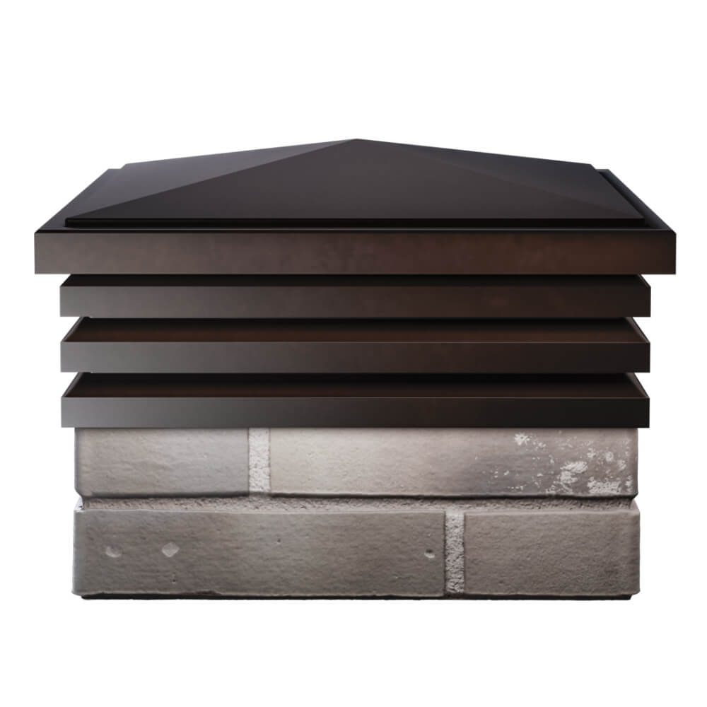 Колпак Zking Бона ХайТек Коричневый на столб 1.5х1.5 кирпича (385х385мм) Тихорецк фото