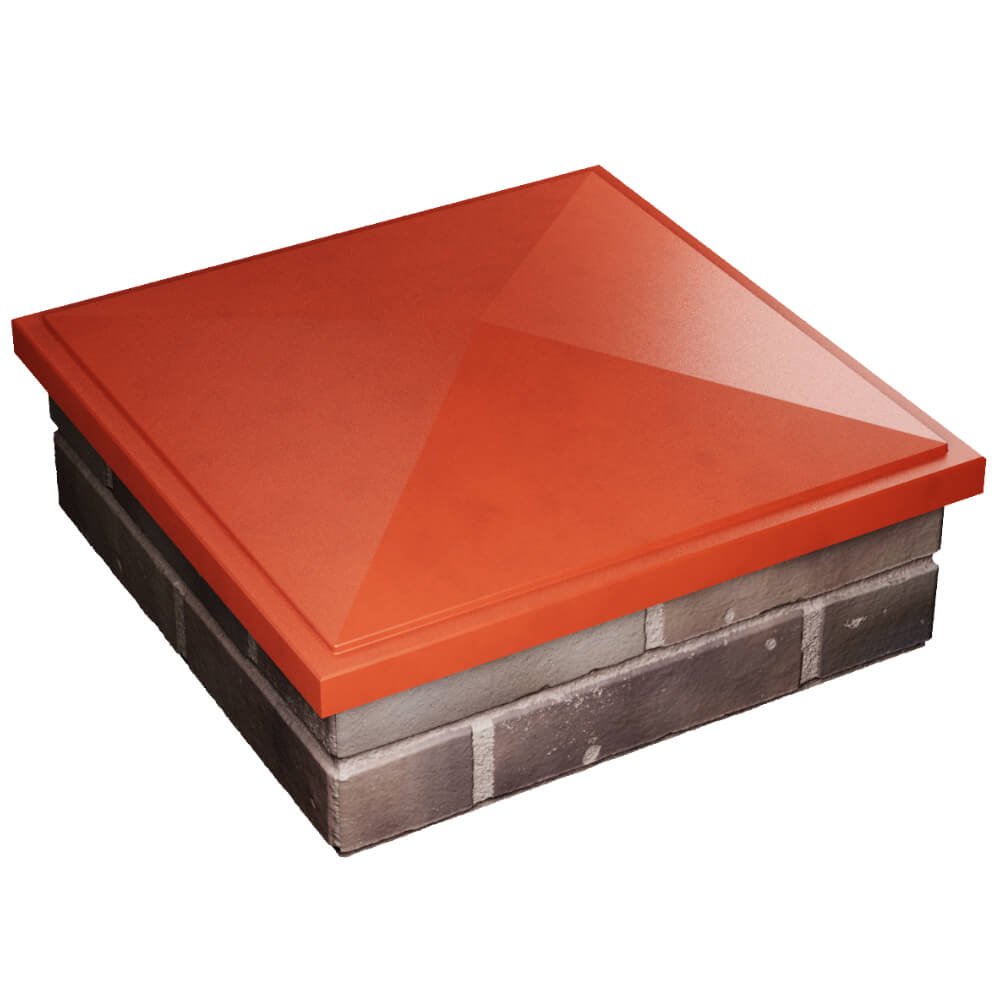 Колпак Zking БонаМоно Красный на столб 2х2 кирпича (515х515, 530х530мм) в Тихорецке фото