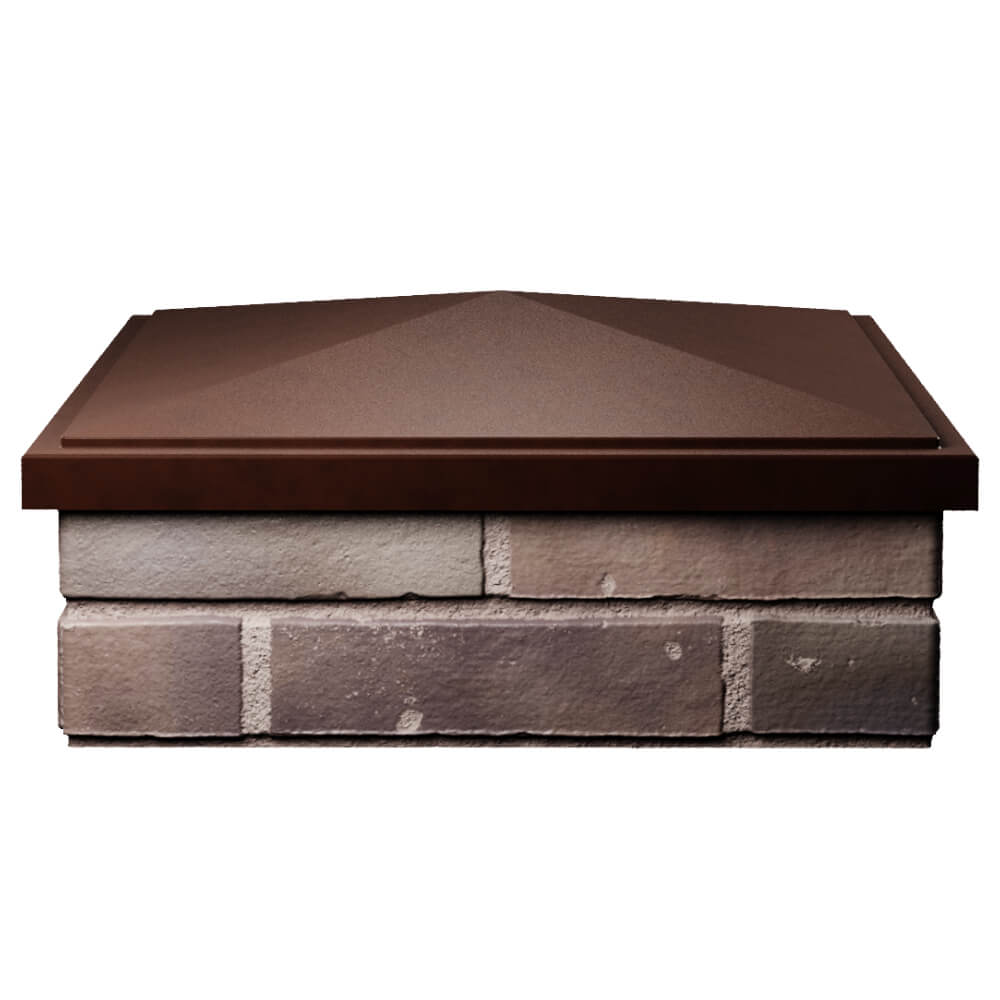 Колпак Zking БонаМоно Коричневый на столб 2х2 кирпича (515х515, 530х530мм) Тихорецк фото