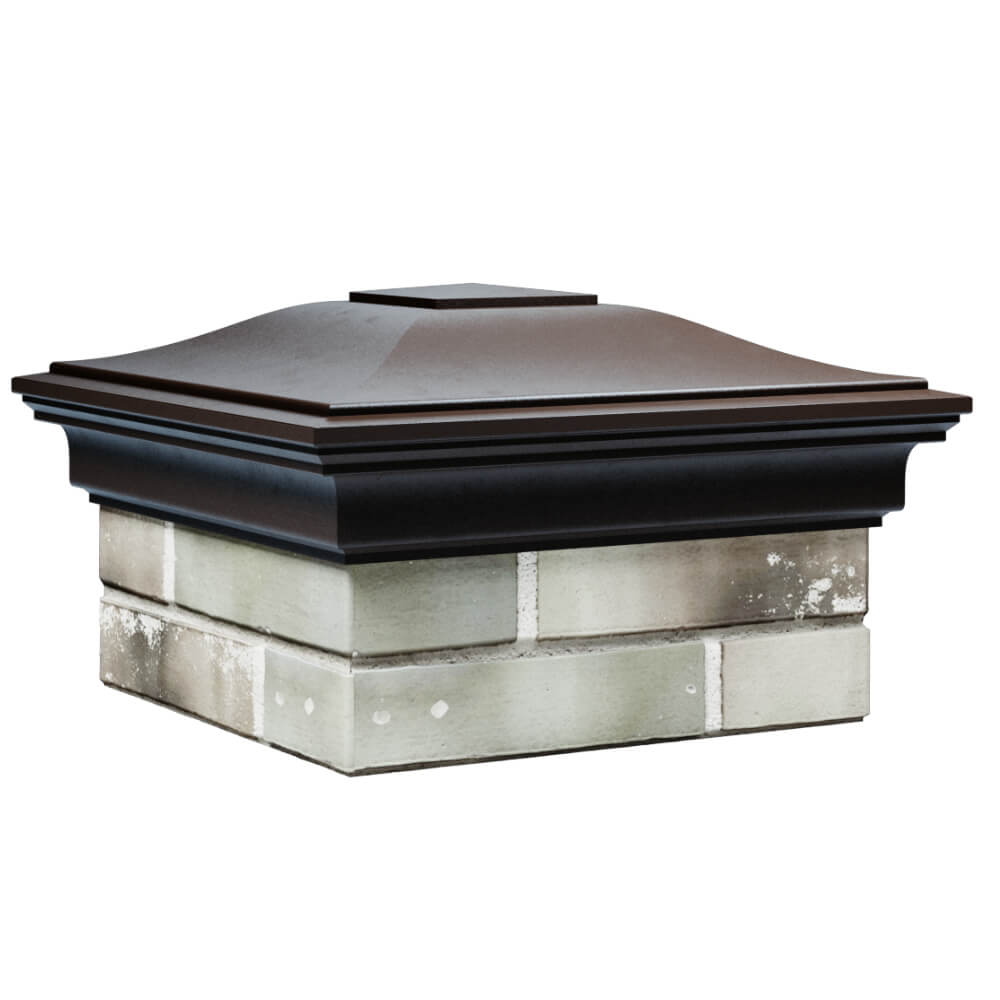 Колпак Zking Монблан Коричневый на столб 1.5х1.5 кирпича (385х385мм) в Тихорецке фото