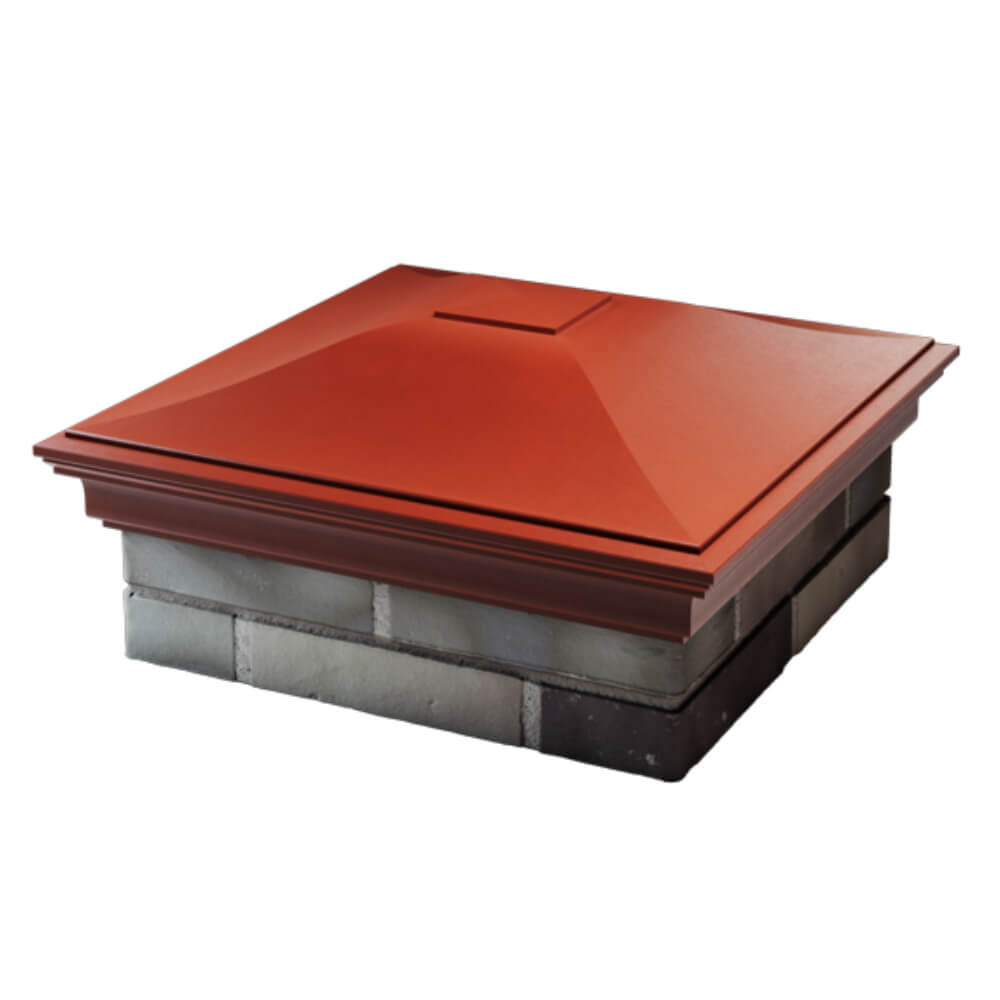 Колпак Zking Монблан Красный на столб 2х2 кирпича (515х515мм) в Тихорецке фото