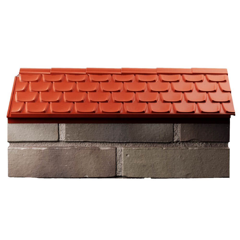 Парапет Zking Эльбрус Красный с посадкой на 1 кирпич (255мм) в Тихорецке фото