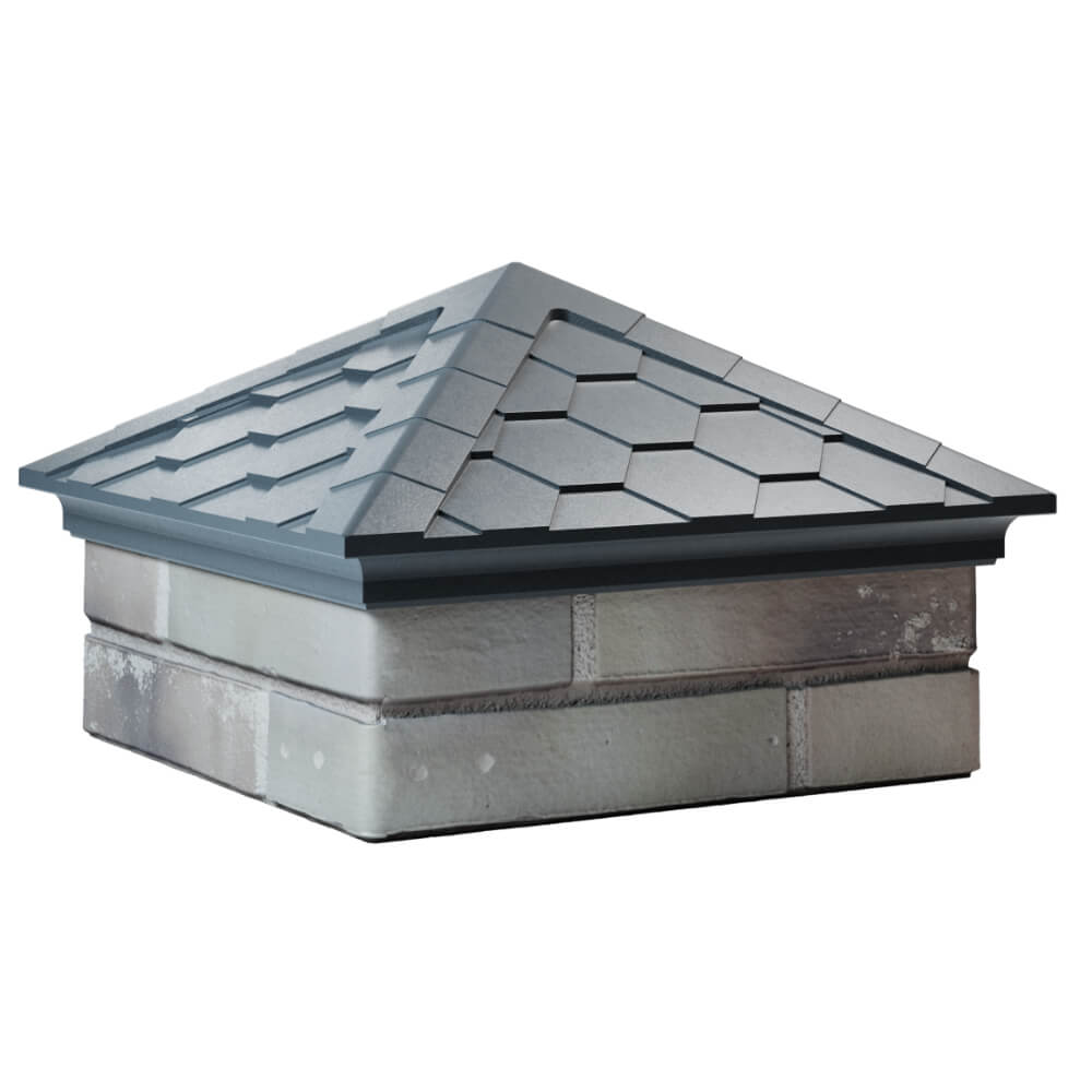 Колпак Zking Эверест Серый на столб 1.5х1.5 кирпича (390х390мм) в Тихорецке фото