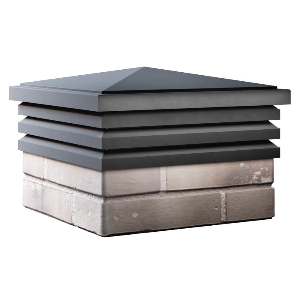 Колпак Zking Бона ХайТек Серый на столб 1.5х1.5 кирпича (385х385мм) в Тихорецке фото