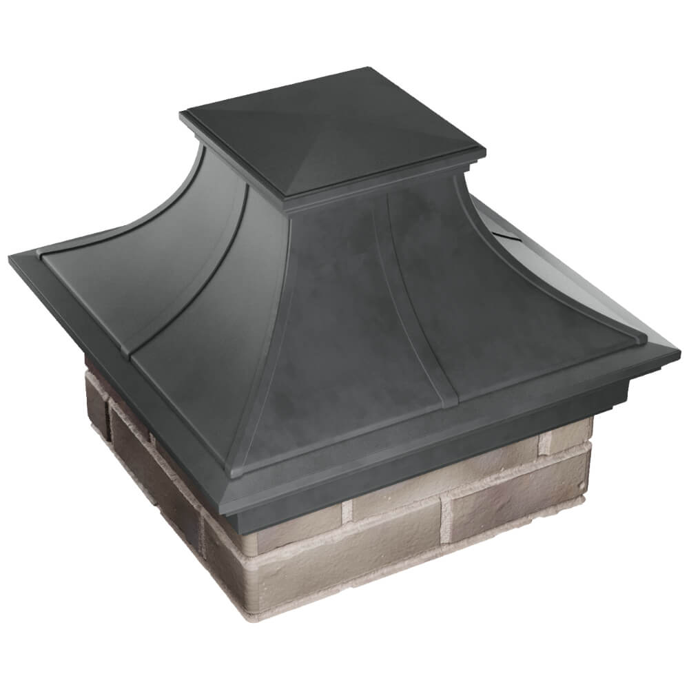 Колпак Zking Монблан Премиум Серый на столб 1.5х1.5 кирпича (385х385мм) в Тихорецке фото