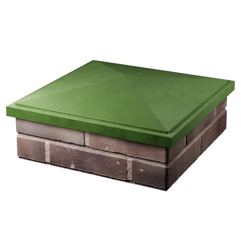 Колпак Zking БонаМоно Зеленый на столб 2х2 кирпича (515х515, 530х530мм) в Тихорецке фото