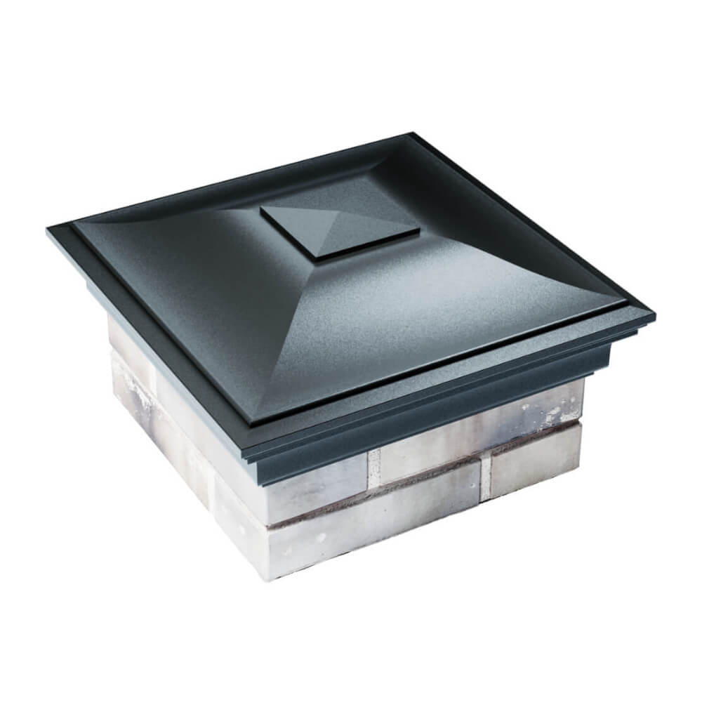 Колпак Zking Монблан Черный на столб 1.5х1.5 еврокирпича 0.7НФ (355х355мм) в Тихорецке фото