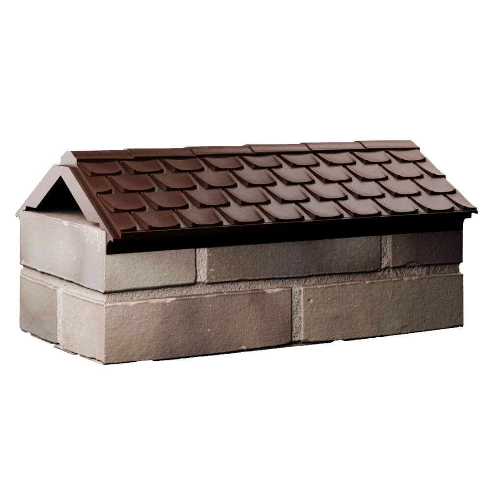 Парапет Zking Эльбрус Коричневый с посадкой на 1 кирпич (255мм) Тихорецк фото