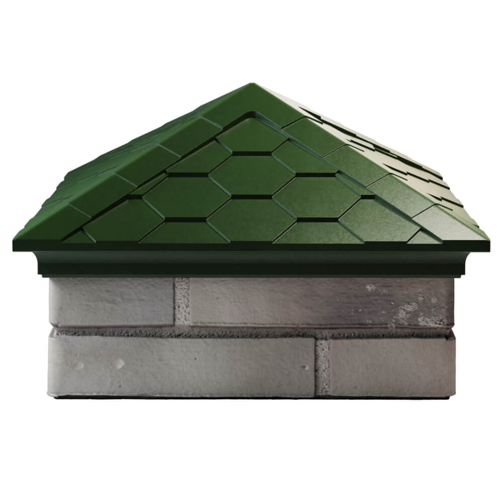 Колпак Zking Эверест Зеленый на столб 1.5х1.5 кирпича (390х390мм) Тихорецк фото